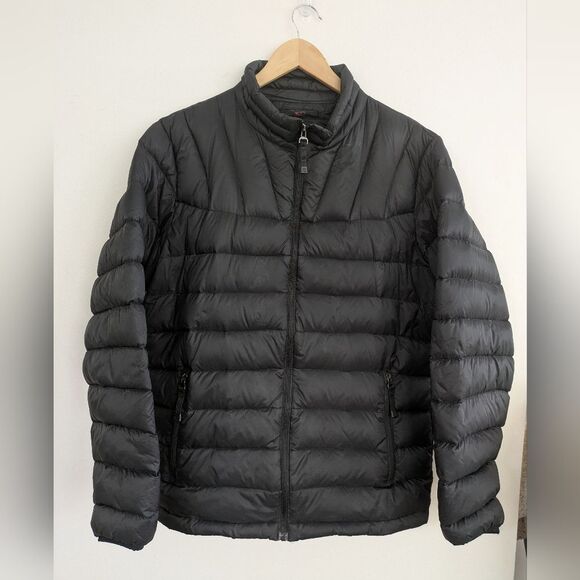 Tumi Tech Packable Down Jacket Coat M Medium Men's Black Puffer TT-6000 - Picture 1 of 15